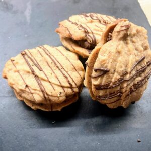 Gesztenyés pathé csokival töltve